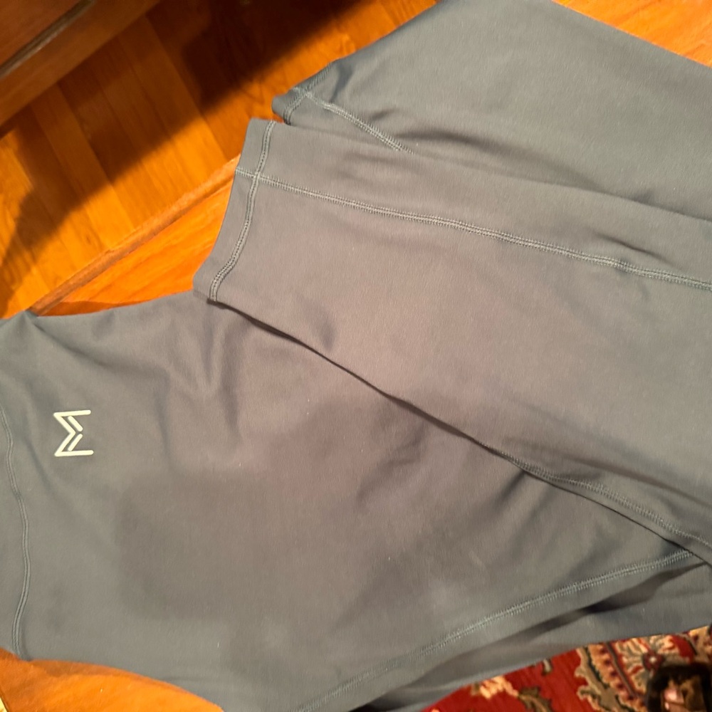 Sage Green Performance Leggings with Wide Waistband (NWOT)